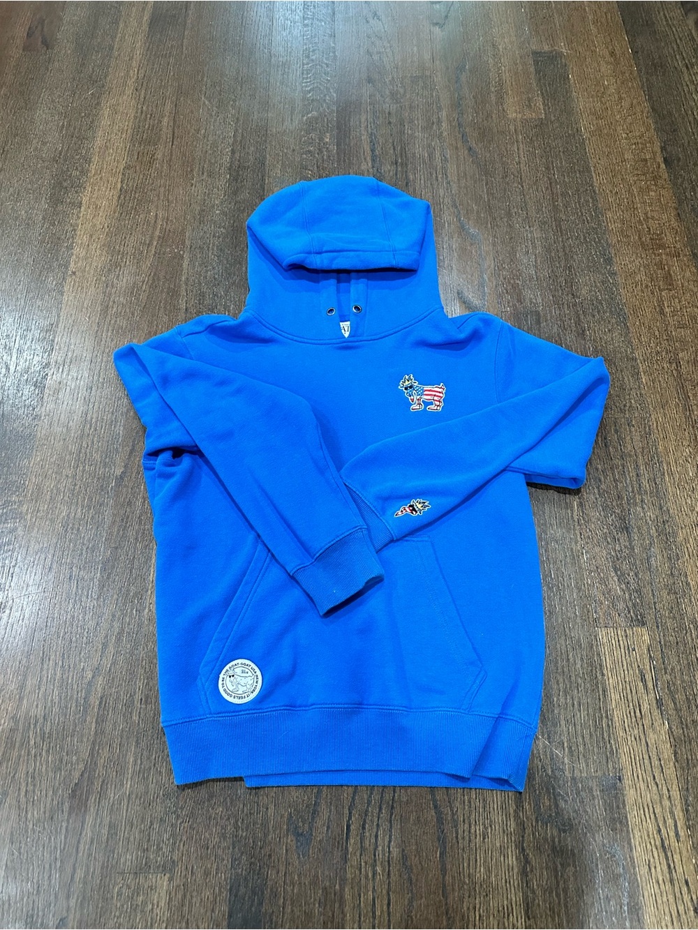 GOAT USA Blue Hooded Men's Sweatshirt